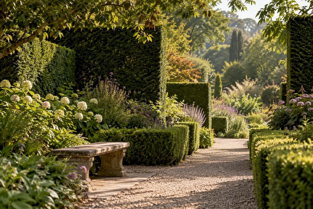 Hidcote garden rooms and colourful borders