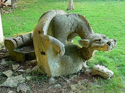 Dragon, Westonbirt House, Tetbury This rather battle-weary old fellow has been consigned to a corner of the grounds to await some care and attention. One isn't supposed to get sentimental about inanimate objects but I couldn't help but feel a pang of sympathy for this poor thing.