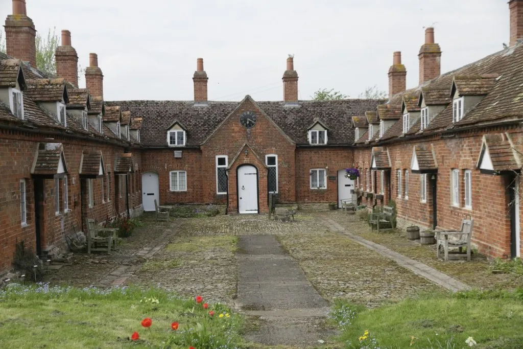 Almshouse courtyard