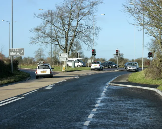 A361 and A365 heading west The A361 takes the slip road to the left through Seend and on to Trowbridge.
The A365 goes to the right at the traffic lights through Martinslade and Sells Green then on to Melksham, Shaw, Atworth and Box where it joins the A4.