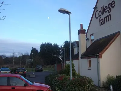 College Farm and car park, Watchfield