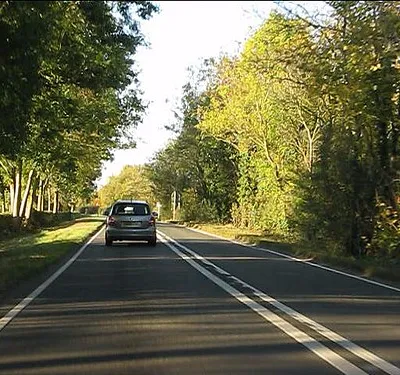 A415 skirting Cokethorpe School's grounds