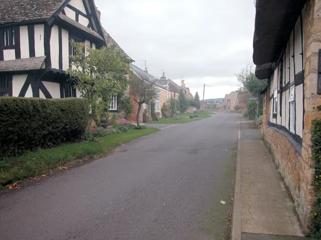 Worcestershire village. Street scene in Childswickham village.