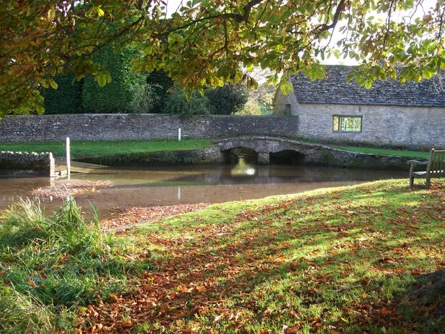 Ford at Shilton Alongside the village green, the ford is the way across Shill Brook