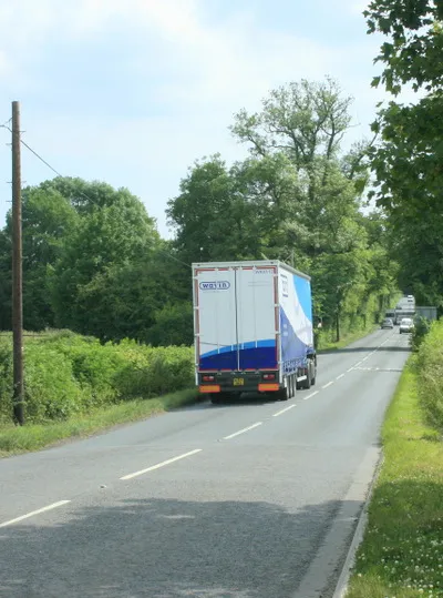 B4069 approaching Kington Langley Near Draycot Cerne at the junction with the B4122.