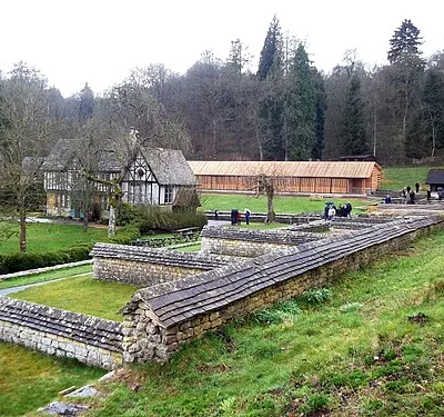 Chedworth Roman Villa -- View from northeast