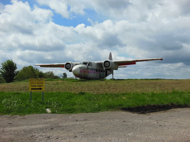 An old plane at Long Marston Airfield