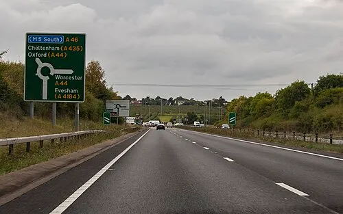 A46 approaching Roundabout at Twyford
