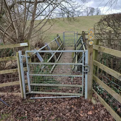 Footbridge over stream