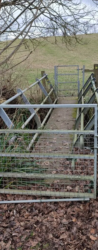 Footbridge over stream