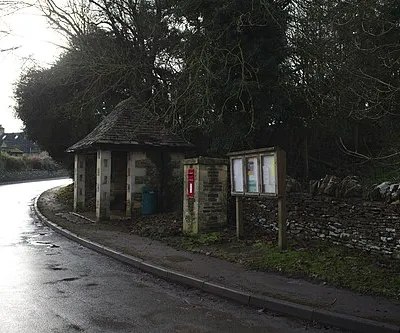Bus shelter and post box