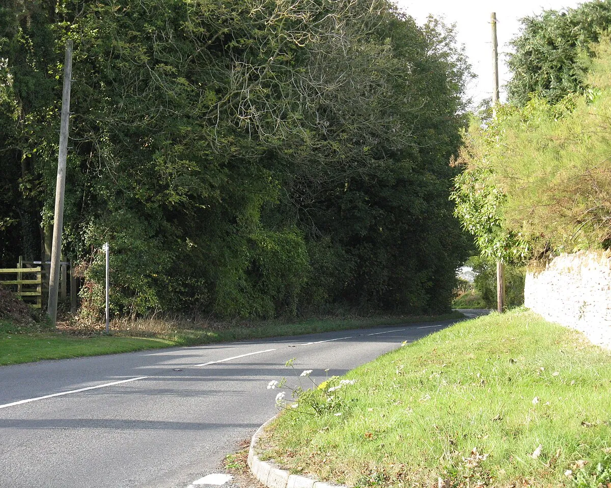 A435 looking west from Clock House crossroads