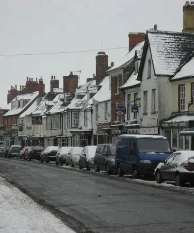 The High Street, Highworth, Wiltshire The photograph shows the south side of the High Street
