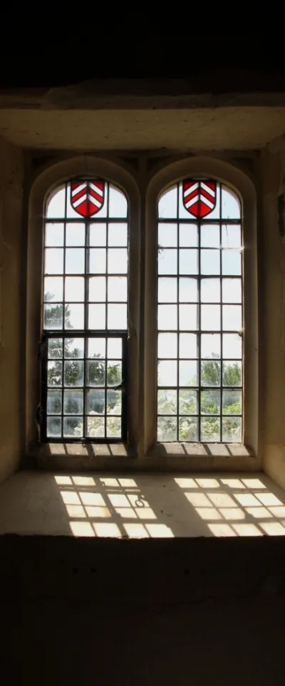 St James the Great parish church, Denchworth, Oxfordshire (formerly Berkshire): south window of south transept, seen form inside