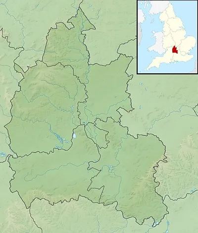 Relief map of Oxfordshire, UK.
Equirectangular map projection on WGS 84 datum, with N/S stretched 160%
Geographic limits:
West: 1.74W
East: 0.72W
North: 52.19N
South: 51.44N