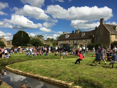 Tug of war on the green, Bledington