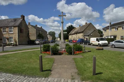 War Memorial in Aston, Oxfordshire, seen from the east
