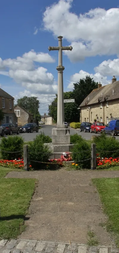 War Memorial in Aston, Oxfordshire, seen from the east
