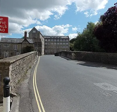 Across St John's Bridge towards Avon Mills, Malmesbury