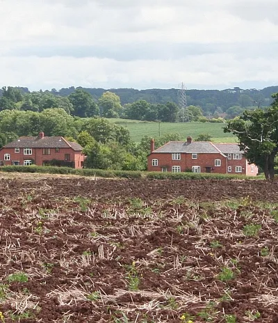 Agricultural workers' cottages, Clevelode On the Upton to Callow End road. Two pairs of cottages probably erected after the first world war where there was an outcry for decent homes in a "world fit for heroes". These were probably under council control until the sell-off in the Thatcher years.
