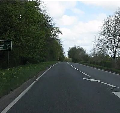 A44 - route confirmatory sign near Woodleys