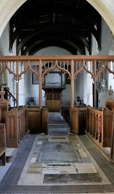 Choir stalls and screen