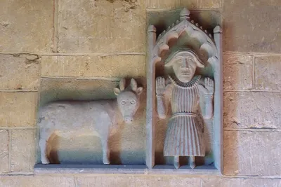 Carving in the porch of Chenington church