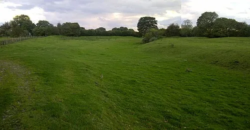 A stitch of two geograph pictures showing Ashton Keynes Castle