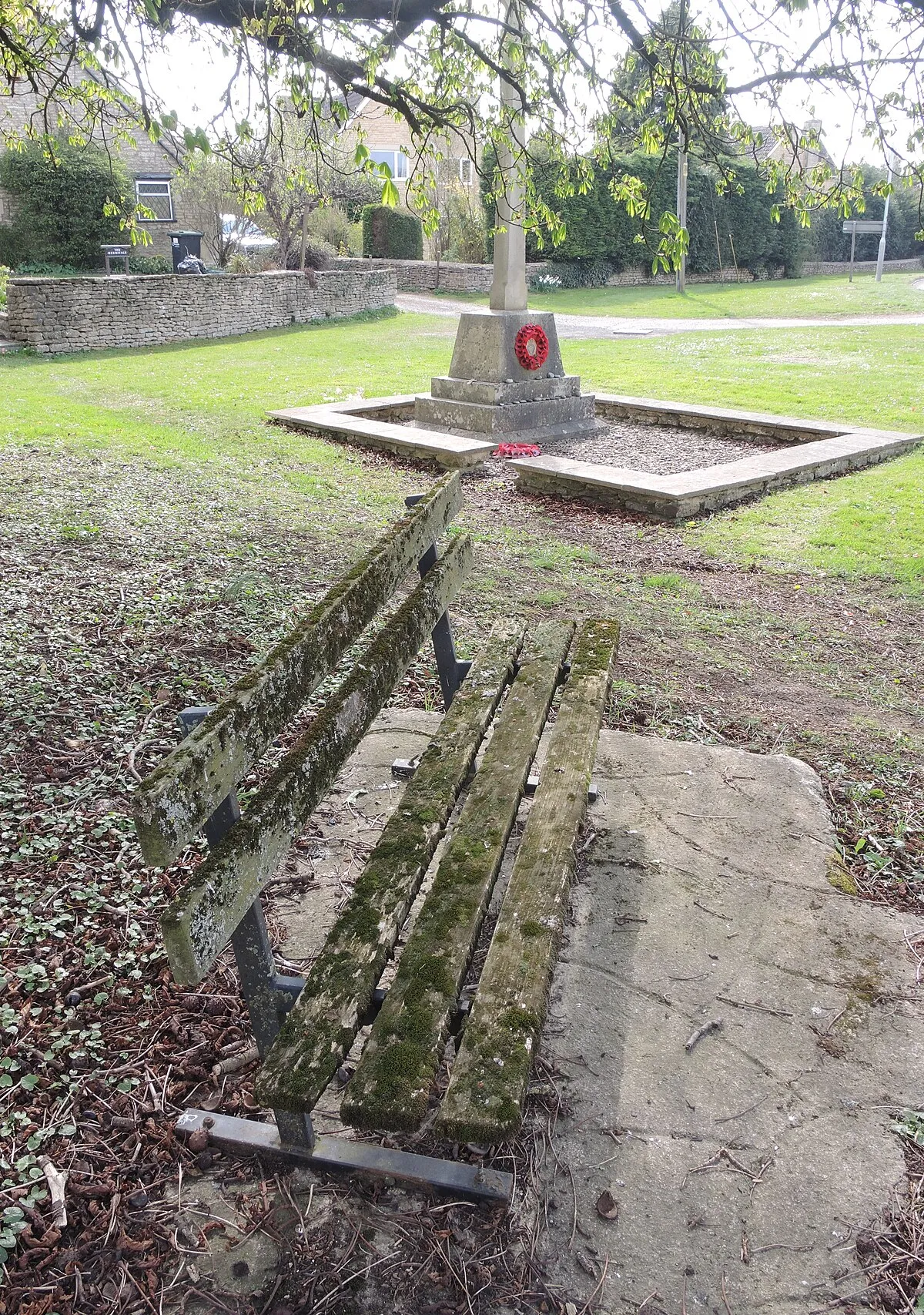 A shady spot for the war memorial