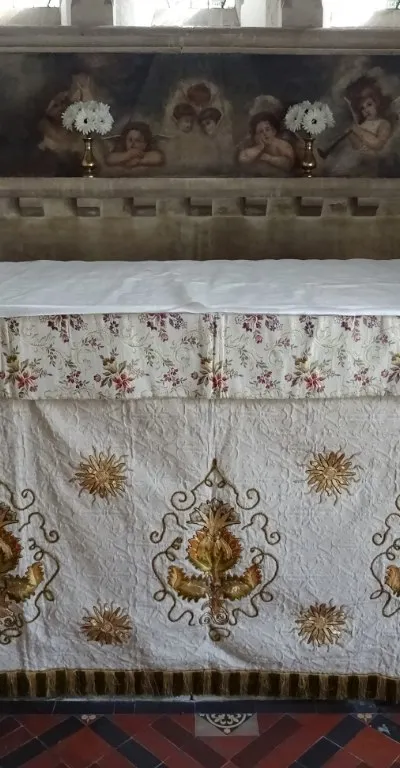 Altar in Leighterton church