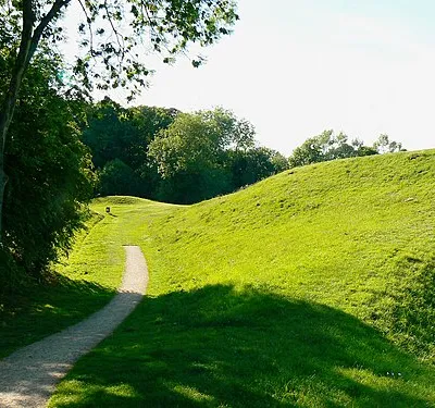 A path at the Roman amphitheatre, Cirencester