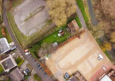 Aerial image of the Watermill Theatre, Bagnor, Newbury