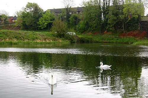 A side pond near the top of Caen Hill Locks