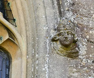 Chadlington, St. Nicholas Church: Bishop head stop