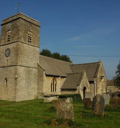 Church of England parish church of the Holy Trinity, Ascott-under-Wychwood, Oxfordshire: view from the southwest.