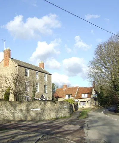 Appleton, Oxfordshire: junction of White's Forge (left) with Netherton Road (right).