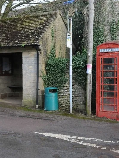 Bus shelter and telephone box