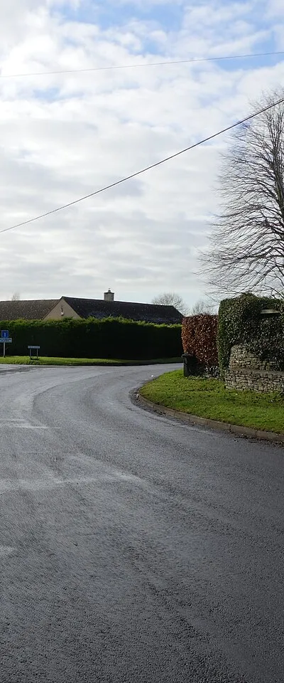 Bend in the road, Somerford Keynes