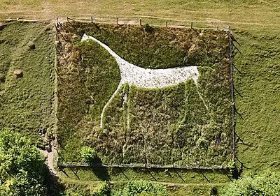 Marlborough White Horse, Marlborough, Wiltshire, UK.