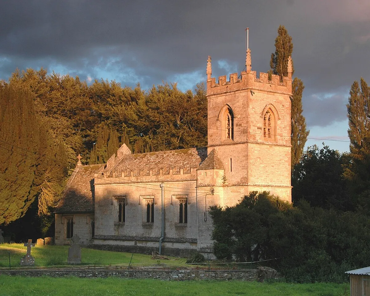Church of England parish church of St Edward the Confessor, Westcot Barton, Oxfordshire: view from the northwest.