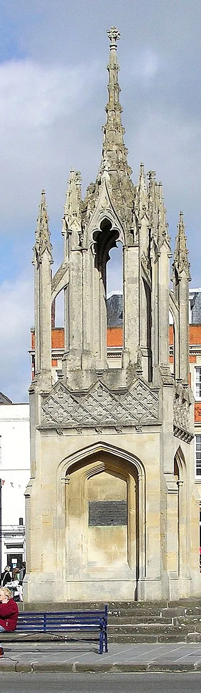 The Market Cross in Devizes, Wiltshire, England. Built in 1814 from Bath Stone. Paid for by Devizes Member of Parliament Henry Addington (later called Viscount Sidmouth). 

Photographed by Adrian Pingstone in March 2007 and placed in the public domain.