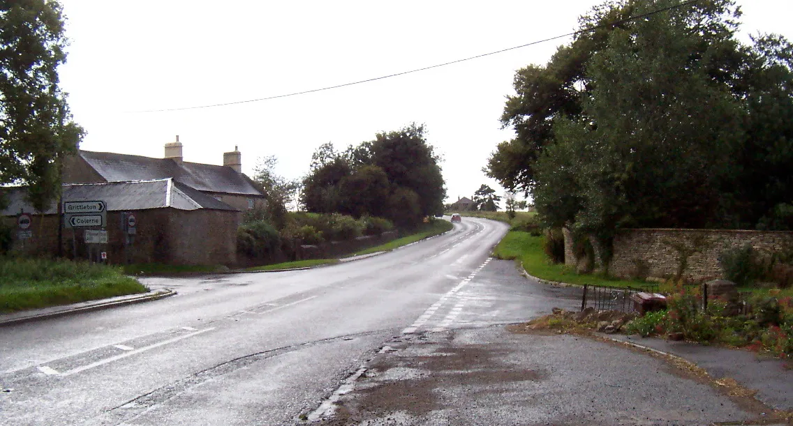 View of The Shoe at the junction of the Fosse Way and the A420, Wiltshire, England