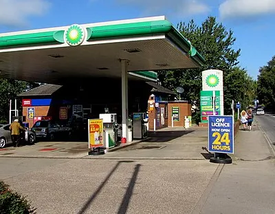BP filling station in the southeast of Stroud