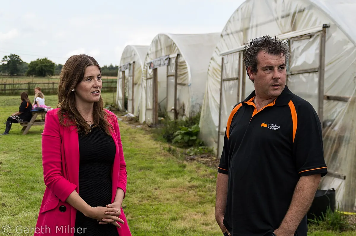 Boris John (Mayor of London) visited Wiltshire Chilli Farm on 2 Sep 14 with Michelle Donelan, Conservative PPC for Chippenham