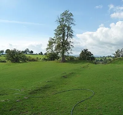 Earthworks on the site of the Roman fort Verteris