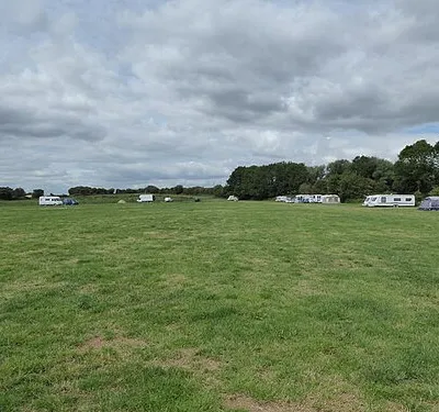 Camping and caravan field at the Barge Inn, Honeystreet, Wilts