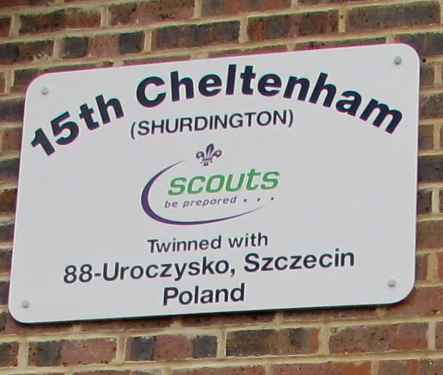 15th Cheltenham (Shurdington) Scouts name sign