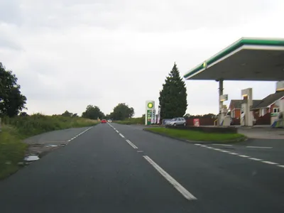 A417 and filling station near Corse