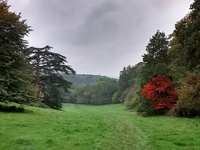 Bridleway down the Cotswold escarpment to Mickleton