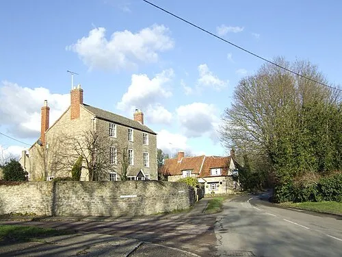 Appleton, Oxfordshire: junction of White's Forge (left) with Netherton Road (right).